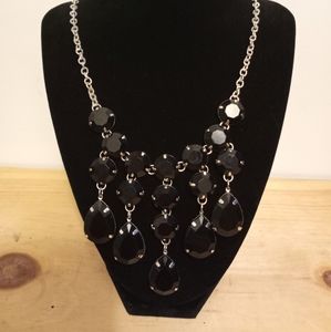 Black Onyx Pearl Statement Necklace